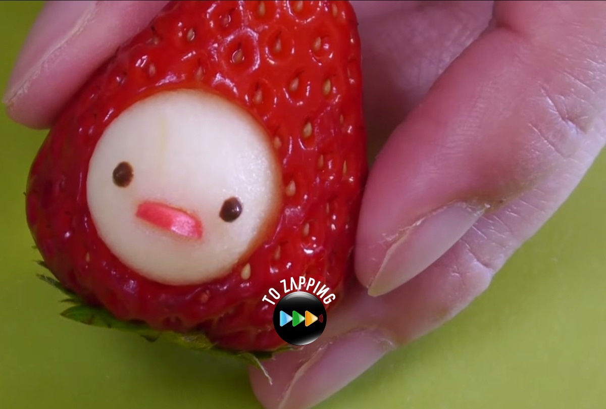 Cómo hacer muñeco de fresa con manzana