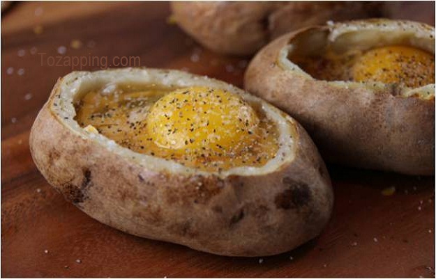 Patatas Rellenas con Huevo al horno Instrucciones